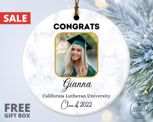 Congrats Graduation Ornament, Custom College Graduation Gift, Personalized Class of 2023 Ornament, Graduation Gifts for Her, for Him