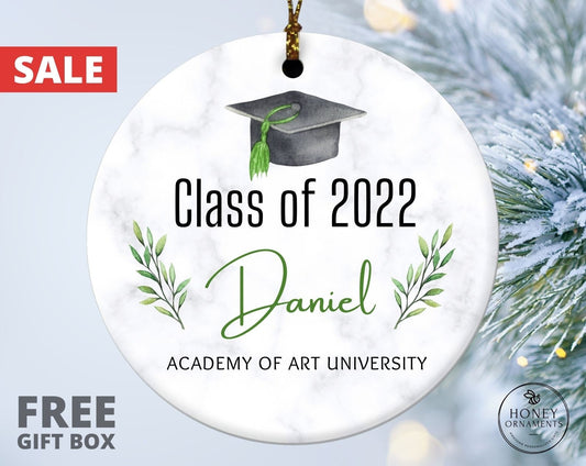 Personalized Graduation Ornament, Custom Graduate Ornament, College Graduation Gift, Class of 2023 Ornament