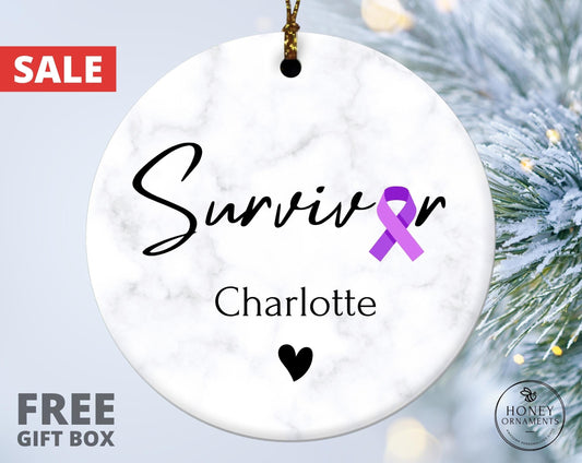 Breast Cancer Gifts, Personalized Breast Cancer Survivor Gift, Cancer Fighter Ornament, Custom Cancer Gift, Cancer Encouragement Gift
