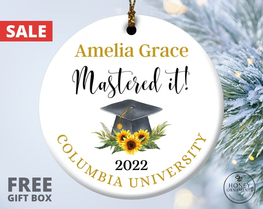 Personalized Mastered It Graduation Ornament, Class of 2023 Gift, Custom Graduation Gifts for Him, for Her, Collage Graduation Cap Gift
