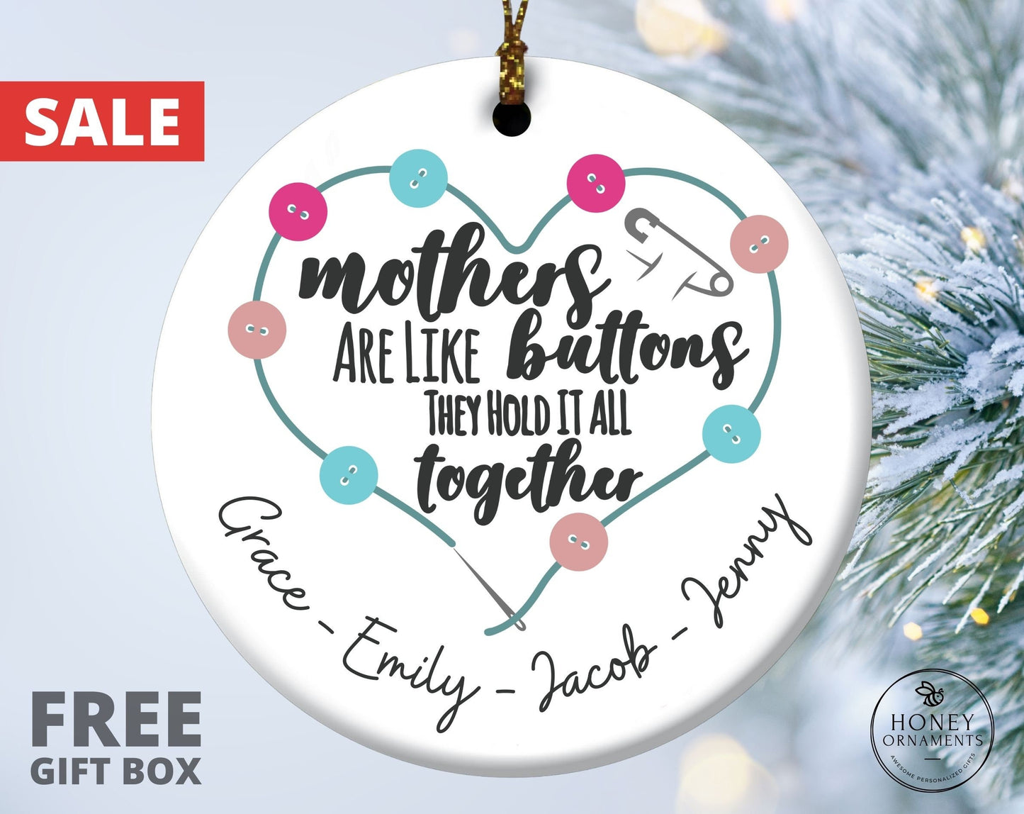 Gift idea for Mom - Mothers Day Gift from Son - Personalized Ornament Gift for Mom - Custom Gift for Mom - Gift for Mother in Law