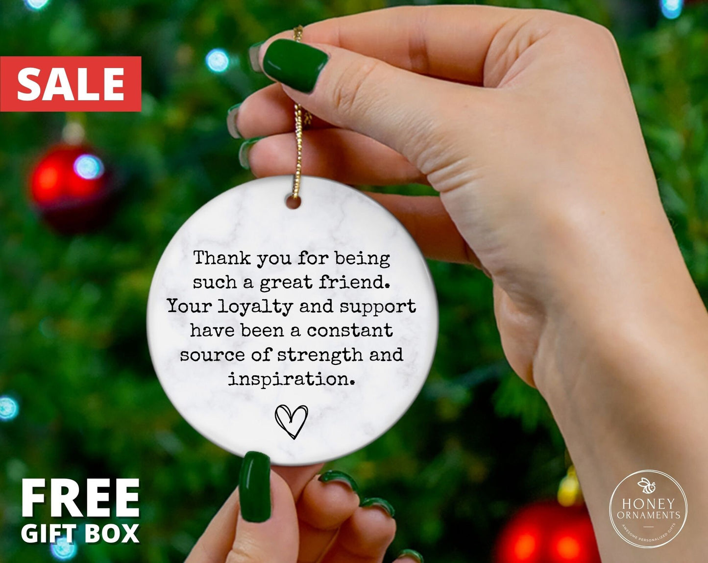 Thank You Gift for Friend Friendship Gift Best Friend Appreciation Gift Retirement Gift For Her Staff Appreciation Gift Thank You Ornament